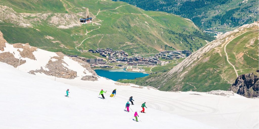 summer skiing in tignes