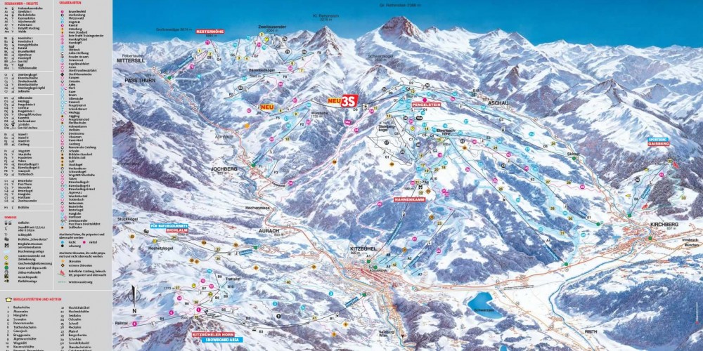 Kitzbuhel resort and piste maps